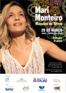 Flyer A5 Mari Monteiro Máquina do Ritmo